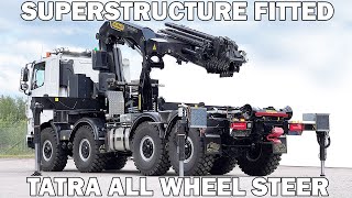 TATRA ALL WHEEL STEER  FIRST LOOK AFTER SUPERSTRUCTURE FITTED [upl. by Huntlee223]