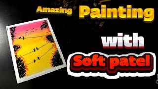 Easy and Simple soft pastel Landscape Painting for Beginners Step by step Tutorial [upl. by Ossie]