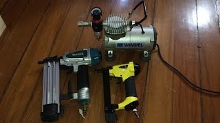 Pin nailer and staple gun using small airbrush compressor [upl. by Pump415]