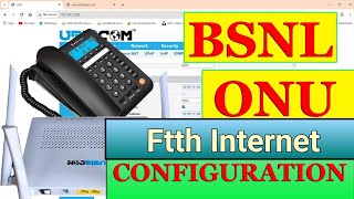 How To Configure BSNL FTTH ONUONT RouterModem 2024 in Hindi [upl. by Ecined]