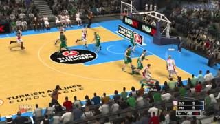 NBA 2K14 gameplay ΟΣΦΠ Vs ΠΑΟ [upl. by Schreibe863]