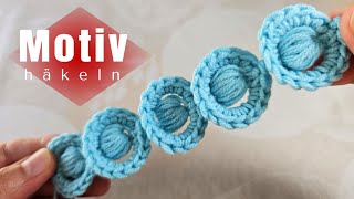 VERY EASY CROCHET MOTIF 💙💙 Motiv häkeln Scnell amp Einfach [upl. by Sidnak790]