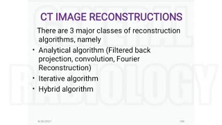 Physics CT Image Reconstruction  simple back projection Iterative Reconstruction FBP FT etc [upl. by Noruq678]