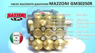 Плунжерный насос высокого давления Mazzoni GM30250R [upl. by Tommy687]