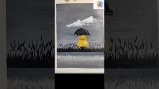 Beautiful dark sky paintingtechniques tendingshorts viralvideo colourcanvas89 [upl. by Lubin]