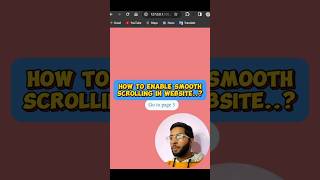 How To Enable SmoothScrolling In Website With CSS 🤔⁉️ css webdevelopment [upl. by Relyks697]