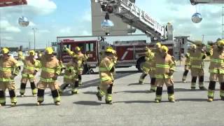 Firefighter Flash Mob Stayin Alive [upl. by Anirehtac608]