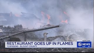 Townsend Restaurant Goes Up in Flames [upl. by Arratahs287]