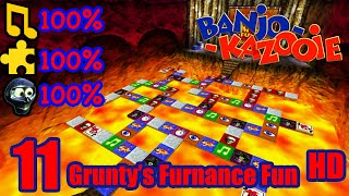 Banjo Kazooie HD 100 Walkthrough Part 11  Gruntys Furnance Fun [upl. by Lorri]