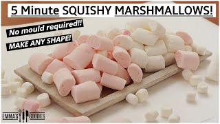 5 Minute HOMEMADE MARSHMALLOWS  Squishy amp Satisfying Marshmallow recipe  EASY [upl. by Dugan965]