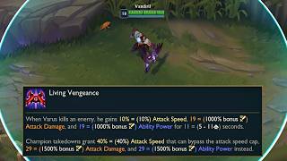 NEW UPDATED Varus Passive  onhit BUFFED Patch 1413 [upl. by Christoffer]