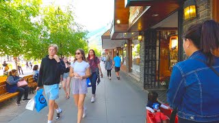 4K🇨🇦 CANADA Travel  Banff Walk on main Street of Banff town [upl. by Euk920]