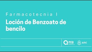 Farmacotecnia I  Loción de Benzoato de bencilo [upl. by Netti202]