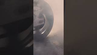 Motorbike Burnout Tire Smoking in Full Throttle [upl. by Anelhtac]