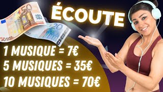 💸 Gagner 7€ pour CHAQUE MUSIQUE écoutée  Gagner de largent en ligne simplement [upl. by Spancake]