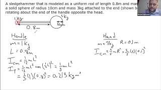 Example Parallel Axis Theorem [upl. by Haleehs]