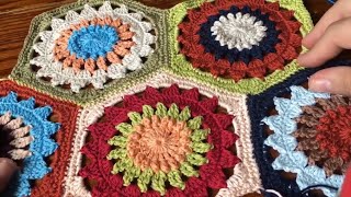 Whip Stitch Join for Hexagons  tutorial joining method motifs easy crochet join use your hook [upl. by Susanetta811]