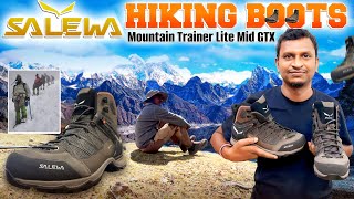 Salewa trekking and Hiking boots  mountain trainer lite mid GTX  Batasari travel tales [upl. by Raney]