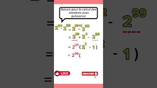 Astuce pour le calcul des nombres avec puissance maths calcul mathematics foryou school [upl. by Easton]