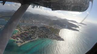 Takeoff Winair Twin Otter Departing St Maarten SXM [upl. by Nylodnewg]