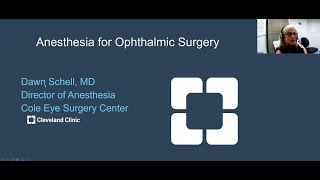 Lecture Anesthesia for Ophthalmic Surgery [upl. by Elsinore]