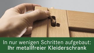 Metallfreier Kleiderschrank aufbauen 3türige Variante [upl. by Acnayb357]