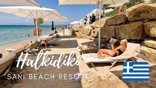 Sani Beach Resort amp Kriopigi Beach Tour in Halkidiki 🏖️🇬🇷 [upl. by Leona]