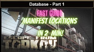 Database Part 1 Escape From Tarkov Interchange Ragman Fast Quest Guide eft [upl. by Tobi]