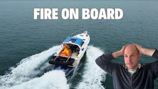 Our Boat Sets On Fire At Sea This Is A Big Problem boatlife boatfails [upl. by Hatfield]