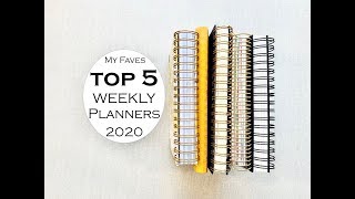 My TOP 5 WEEKLY PLANNERS for 2020 [upl. by Yunick]