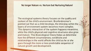 MODULE 10 BRONFENBRENNERS ECOLOGICAL THEORY [upl. by Fennessy]