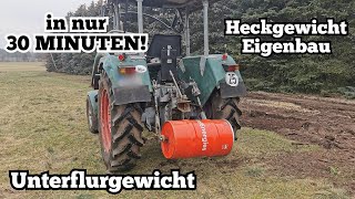 Heckgewicht Eigenbau  in 30 MINUTEN  Tutorial  Unterflurgewicht  selber bauen  Kleintraktor [upl. by Eddana]