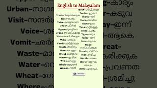 dailyuseenglishwords with malayalam meaning vocabulary spokenenglish learnenglishtranslation [upl. by Atram]