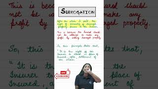 Principle of Subrogation II Principles of Insurance II Class 11 bst ch 4 Business Services [upl. by Almeeta]