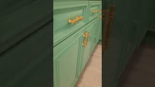 Benjamin Moores Clearspring Green HC128 semigloss finish cabinetpainting [upl. by Athene244]