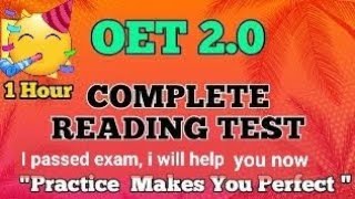 OET Reading full set questions and answers 2024 [upl. by Notfol]