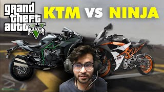 INDIAN IMPORT KTM VS NINJA H2 in GTA V  GTA V GAMEPLAY 1 [upl. by Saphra]