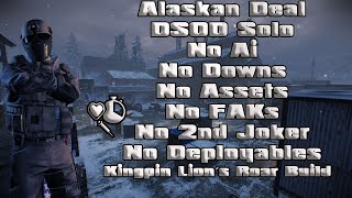 Payday2 Alaskan Deal DSODSolo NoAidownsassetsFAKs2nd JokerDeployables Kingpin Lion Roar Build [upl. by Sirad]