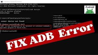 How to Fix adb Commands Errors  Fix adb device list doesnt show phone etc [upl. by Aniretac917]