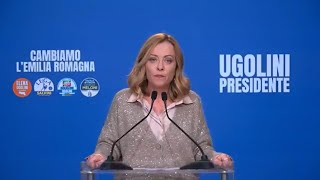 Bologna Meloni attacca Lepore quotSe mi crede fascista non ci chieda aiutoquot [upl. by Airetnohs]