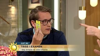 Historiskt Trissskrap i tv quotBlev INGEN vinstquot  Nyhetsmorgon TV4 [upl. by Alecram223]