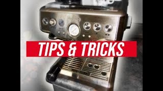 Breville Barista Express  TIPS TRICKS AND BASIC LATTE ART [upl. by Loree]