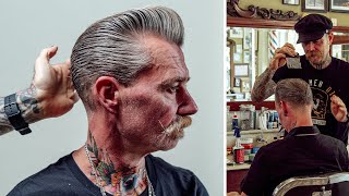 HOW TO CUT THE MR WHITE SILVER FOX POMPADOUR [upl. by Elery610]