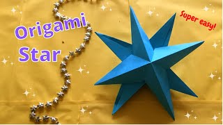 3D STELLE DI NATALE DI CARTA  lavoretti di natale origami natalizi origami facili [upl. by Huai84]