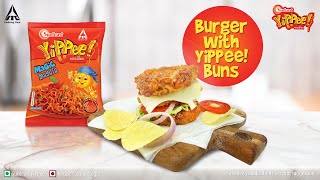 Burger Recipe  Yippee Instant Noodles Recipe  Sunfeast YiPPee [upl. by Yelnek]