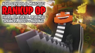 NOVO SERVIDOR de RANKUP OVERPOWER com VIP GRÁTIS BOSSES FARMS e PVP para MINECRAFT PIR4TA [upl. by Merkley]