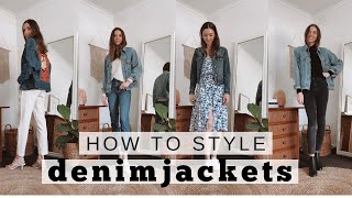 How To Style A Denim Jacket  13 Denim Jacket Outfit Ideas [upl. by Nylirrehs]