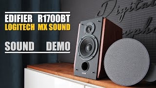 Logitech MX Sound vs Edifier R1700BT  Sound Demo w Bass Test [upl. by Ahsaf157]