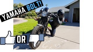 Honest Review Yamaha Bolt CSpec 950  060 mph Ride Review Impressions Off Roading 2015 [upl. by Enitsej494]