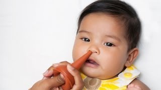 How to Use an Aspirator to Remove Mucus  Infant Care [upl. by Adnir]